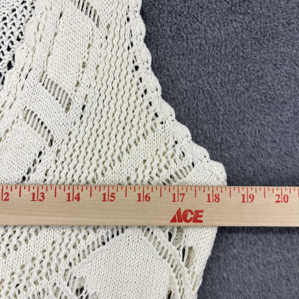 Free People FP Beach Dress Womens Small White Crochet Knit Maxi Boho‎ Sleeveless - Picture 7 of 14